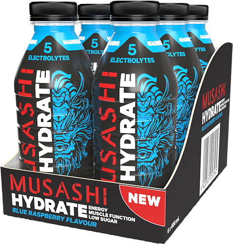 Musashi Blue Raspberry Hydrate 6 x 600ml