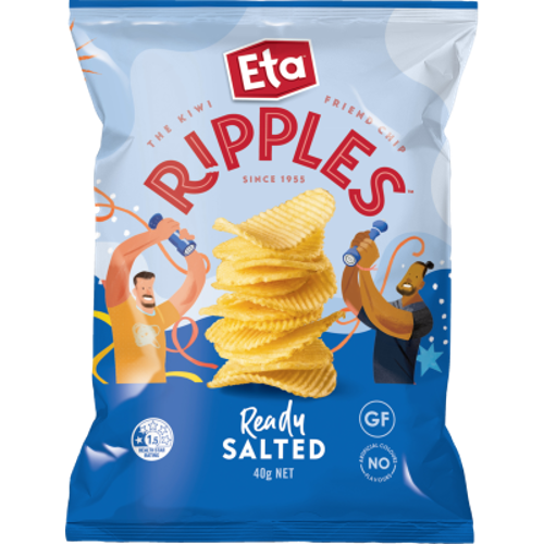 Eta Ripple Cut Ready Salted Potato Chips 24 x 40g