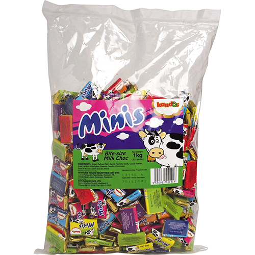 Kandos Mini's Chocolate 334 count (1kg bulk bag)