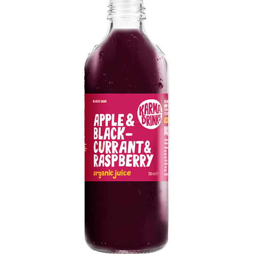 Apple & Blackcurrant & Raspberry Organic Juice 15 x 300ml
