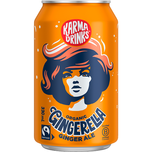 Karma Drinks Gingerella Ginger Ale Soft Drink 12 x 330ml