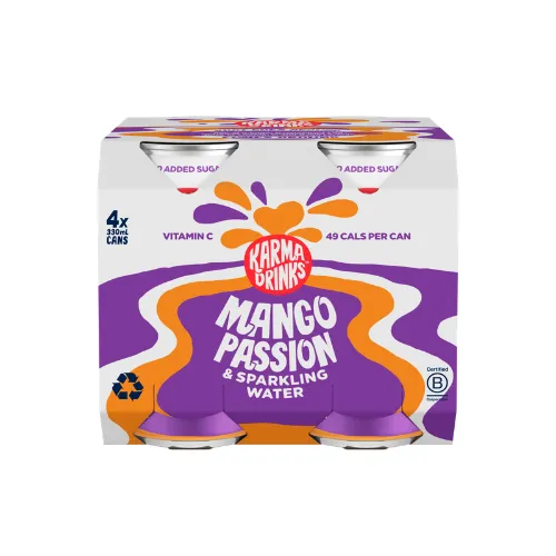 Karma Drinks Mango Passion & Sparkling Water 4 x 330ml