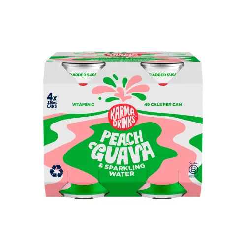 Karma Drinks Peach Guava & Sparkling Water 4 x 330ml