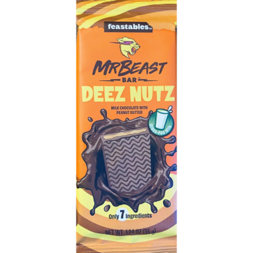 Mr Beast Feastables Deez Nutz Chocolate Bar 24 x 35g