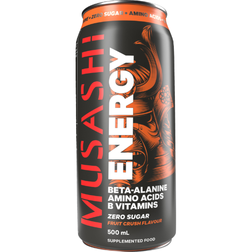 Musashi Zero Sugar Fruit Crush Flavor Energy Inu 12 x 500ml