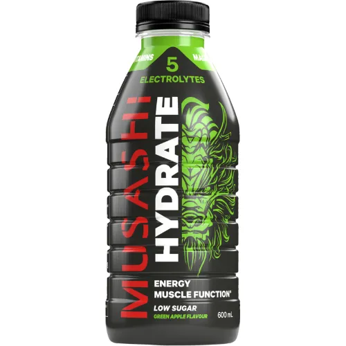 Musashi Hydrate Green Apple Energy Drink 6 x 600ml