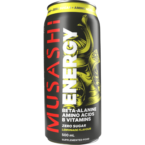 Musashi Zero Sugar Lemonade Flavor Energy Inu 12 x 500ml