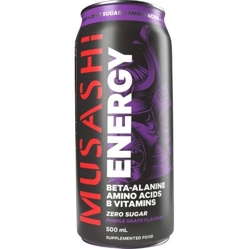 Musashi Zero Sugar Purple Grape Flavor Energy Inu 12 x 500ml