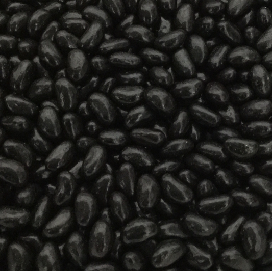 Rainbow Confectionery Black Jelly Beans 1kg Bulk Bag