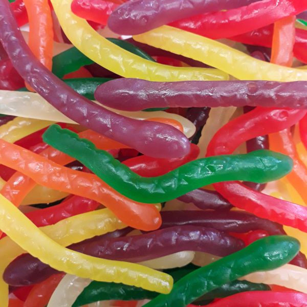 Rainbow Confectionery Snakes 1kg Bulk Bag