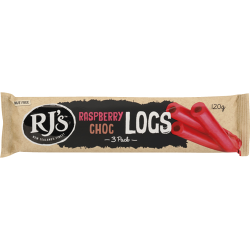 Raspberry Choc Logs 10 x 120g