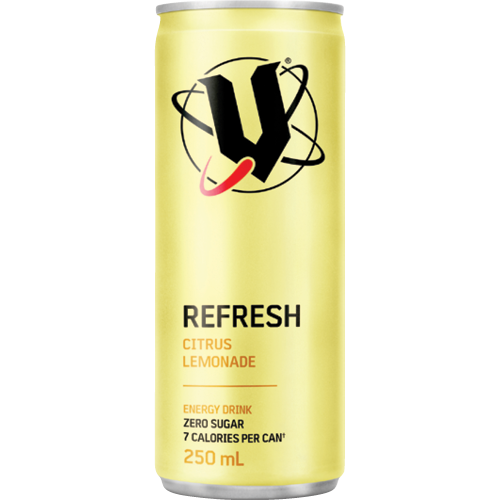 V Refresh Citrus Lemonade Zero Sugar Energy Drink 24 x 250ml