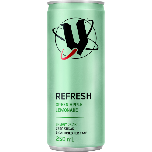 V Refresh Green Apple Lemonade Energy Drink 24 x 250ml