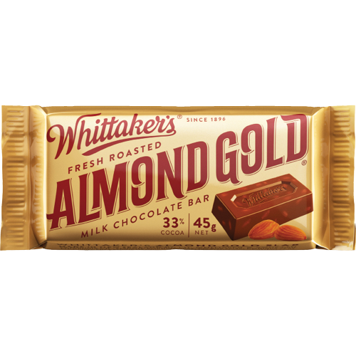 Whittaker's Almond Gold Milk Chocolate Bar 50 x 45g