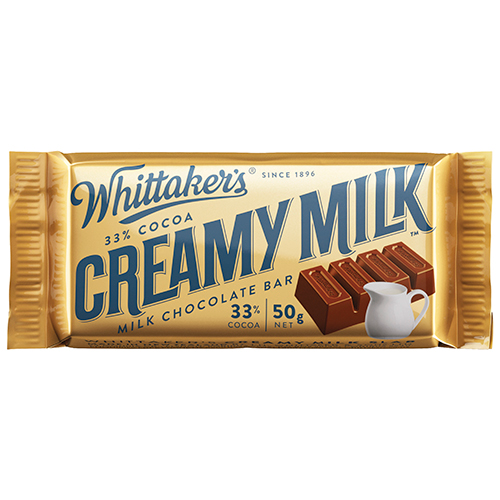 Whittaker's 33% Cocoa Creamy Milk Chocolate Bar 50 x 50g