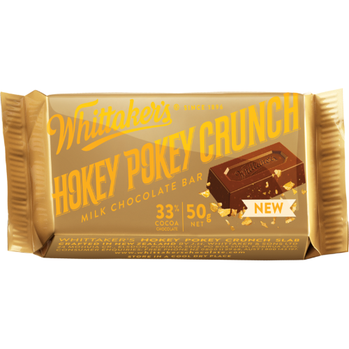 Hokey Pokey Crunch 33% Kakao Milk Chocolate Bar 50 x 50g